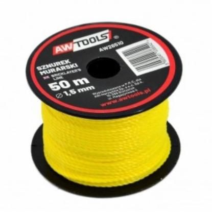 Prekės „Virvė mūrininko 1,5 mm 50 m AWTools“ paveikslėlis