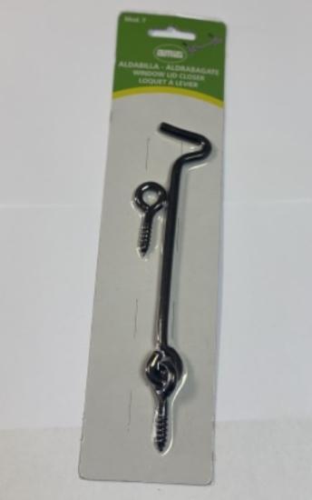 Prekės „Kabliukas langui/durims 150 mm juodas Green“ paveikslėlis
