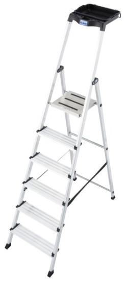Prekės „Kopėčios aliuminės 6 pakopų 1,25x2,05x3,25 m Secury Multigrip Krause“ paveikslėlis