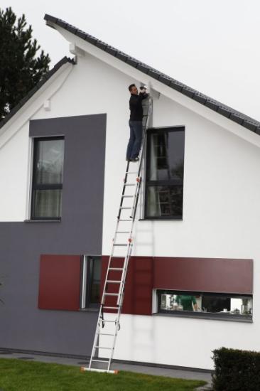 Prekės „Kopėčios aliuminės universalios 3 dalių 10 pakopų 3,00 x 6,90 m Krause Tribilo 129680“ paveikslėlis