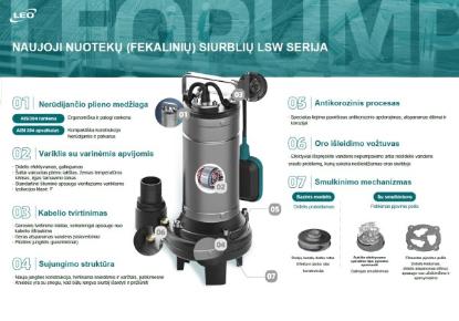 Prekės „Siurblys fekalinis su smulkintuvu LSWm 100CA 220V“ paveikslėlis