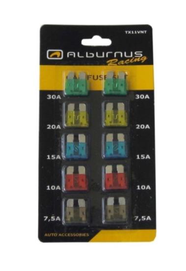 Prekės „Saugikliai automobiliniai Mini 10vnt“ paveikslėlis