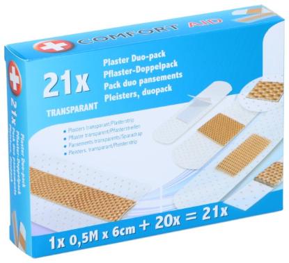 Prekės „Pleistrai skaidrūs 20vnt+1 Comfort Aid“ paveikslėlis