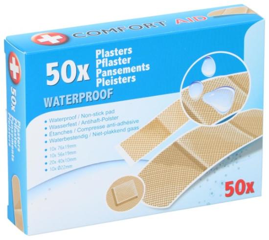Prekės „Pleistrai vanden.atsparūs 50vnt Comfort Aid“ paveikslėlis