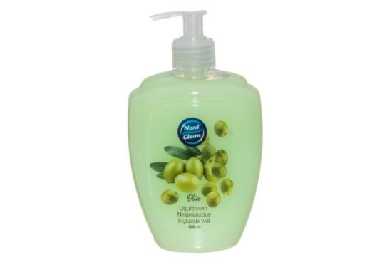 Prekės „Nord Clean rankų muilas alyvuogių FI-SV-ET-LV-LT-RU-NO-DK 500 ml“ paveikslėlis