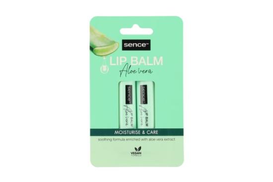 Prekės „Sence Aloe Vera lūpų balzamas 2 pak. EN-FI-SV-NO-DK 2 x 4,3 g“ paveikslėlis