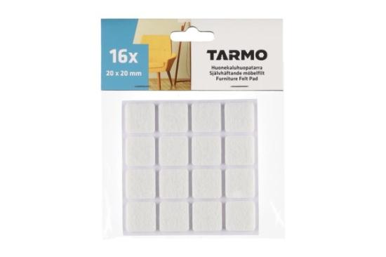 Prekės „Padukai veltiniai balti 20x20 mm 16 vnt Tarmo“ paveikslėlis