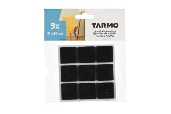 Prekės „Padukai veltiniai juodi 24x24 mm 9 vnt Tarmo“ paveikslėlis