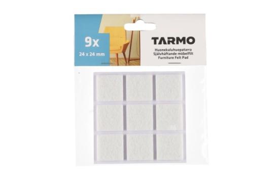 Prekės „Padukai veltiniai balti 24x24 mm 9 vnt Tarmo“ paveikslėlis