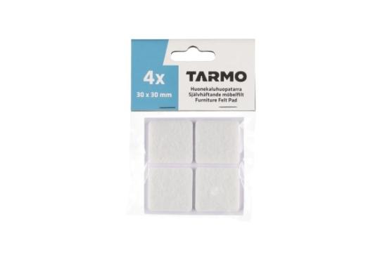 Prekės „Padukai veltiniai balti 30x30 mm 4 vnt Tarmo“ paveikslėlis