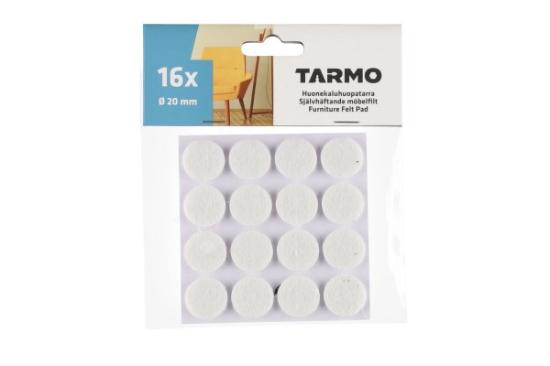 Prekės „Padukai veltiniai balti 20 mm 16 vnt Tarmo“ paveikslėlis