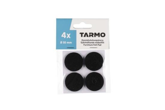 Prekės „Padukai veltiniai juodi 30 mm 4 vnt Tarmo“ paveikslėlis