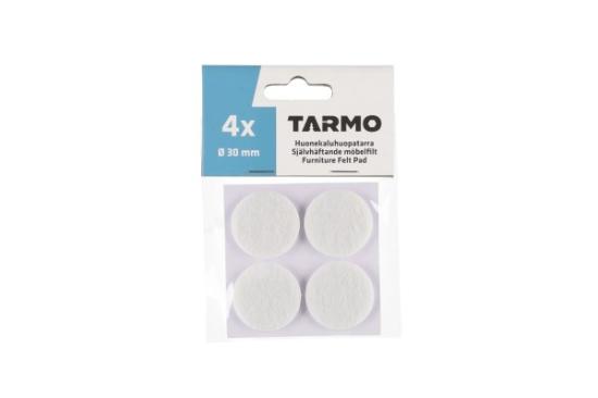 Prekės „Padukai veltiniai balti 30 mm 4 vnt Tarmo“ paveikslėlis