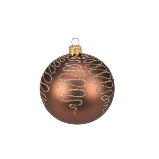 Prekės „Stiklinis eglutės žaisliukas Swirl Deco, 80 mm“ paveikslėlis