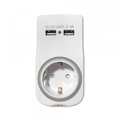 Prekės „Šakotuvas 1v + 2 USB-A 16A  TP1+USB“ paveikslėlis