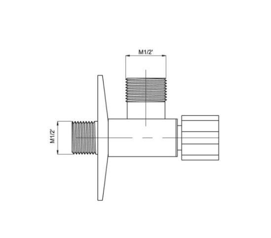 Prekės „Ventilis rutulinis kampinis 1/2''x1/2''“ paveikslėlis