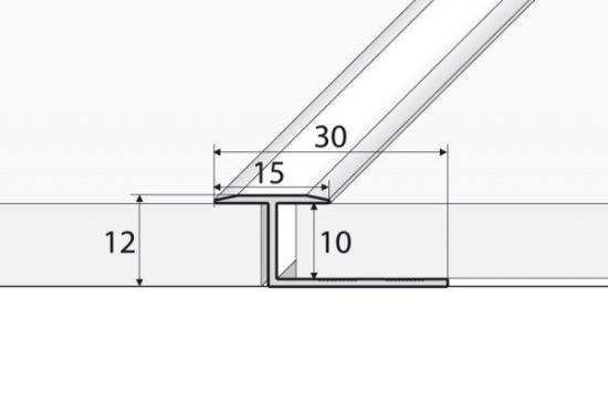 Prekės „Profilis sujungimo lenktas S92 15x10mm 2,5m balintas ąžuolas“ paveikslėlis
