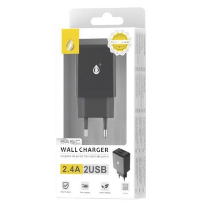 Prekės „Įkroviklis 2xUSB 220V 2,4A OnePlus juodas“ paveikslėlis