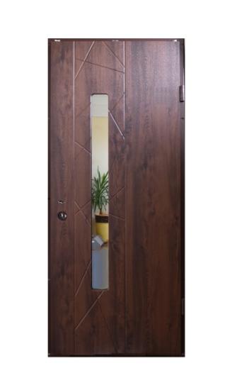 Prekės „Durys lauko MAGDA T2-129 950x2050mm su stiklu bronzinis ąžuolas, kairinės“ paveikslėlis