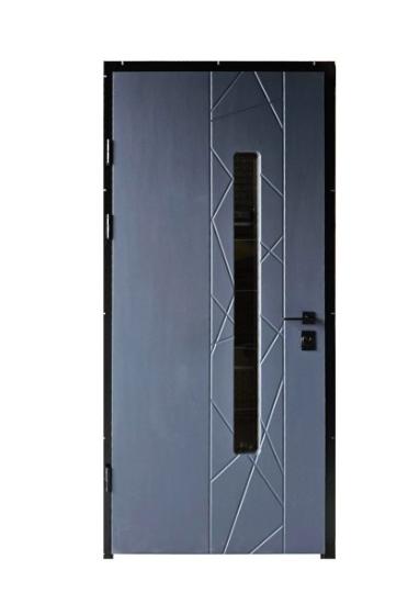Prekės „Durys lauko MAGDA T2-129 850x2050mm su stiklu grafitas, dešininės“ paveikslėlis