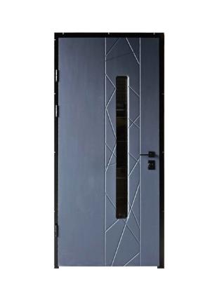 Prekės „Durys lauko MAGDA T2-129 850x2050mm su stiklu grafitas, kairinės“ paveikslėlis
