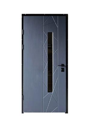 Prekės „Durys lauko MAGDA T2-129 960x2050mm su stiklu grafitas, kairinės“ paveikslėlis