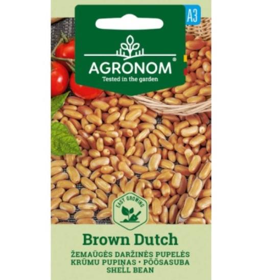 Prekės „Sėklos Pupelės daržinės žemaūgės BROWN DUTCH 8 g“ paveikslėlis