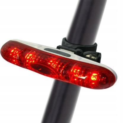 Prekės „Žibintas dviračiui galinis 5 LED Dunlop“ paveikslėlis