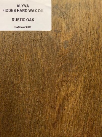 Prekės „TONUOTA MEDIENOS ALYVA SU KIETAISIAIS VAŠKAIS FIDDES HARD WAX OIL, RUSTIC OAK spalva, 250 ml.“ paveikslėlis