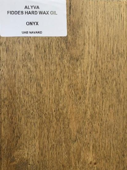 Prekės „TONUOTA MEDIENOS ALYVA SU KIETAISIAIS VAŠKAIS FIDDES HARD WAX OIL, ONYX spalva, 250 ml.“ paveikslėlis