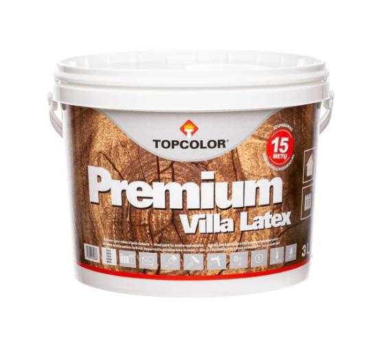 Prekės „Dažai dispers.VILLA LATEX Antracito 3L“ paveikslėlis