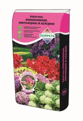Prekės „Substratas rododendrams, hortenzijoms ir azalijoms 50 l“ paveikslėlis
