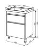 Prekės „Komplektas spinintelė ir praustuvas VENERA TNB-2D 60cm“ paveikslėlis