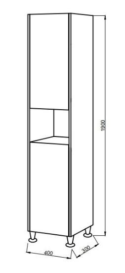 Prekės „Funkcionali ūkinė vonios kambario spintelė VENERA PN 40 cm“ paveikslėlis