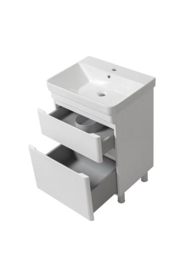 Prekės „Spintelės ir praustuvo komplektas VIVACE TNB-2D60 cm. balta spalva“ paveikslėlis
