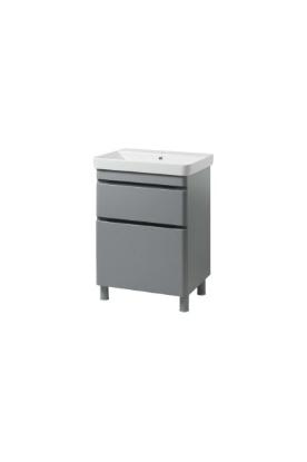 Prekės „Spintelės ir praustuvo komplektas VIVACE TNB-2D 60 cm betono spalva“ paveikslėlis