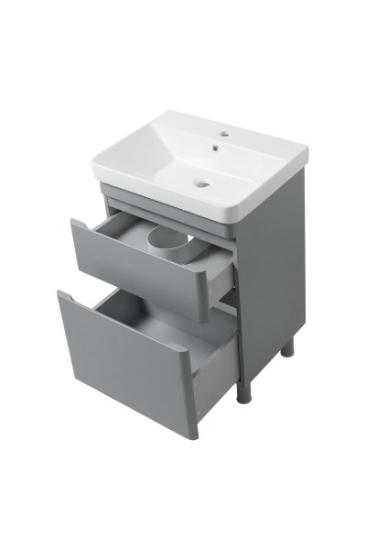 Prekės „Spintelės ir praustuvo komplektas VIVACE TNB-2D 60 cm betono spalva“ paveikslėlis