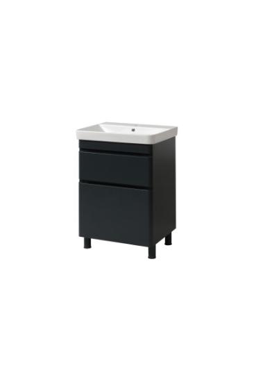 Prekės „Spintelės ir praustuvo komplektas VIVACE TNB-2D 60 cm antracito spalva“ paveikslėlis
