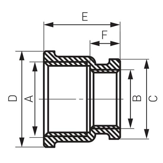 Prekės „Mova bronzinė chromuota  redukuota 3/4"x1/2''“ paveikslėlis