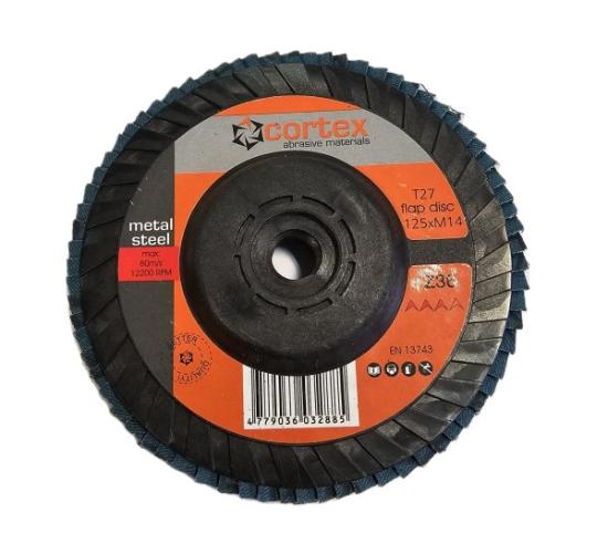 Prekės „Diskas lapelinis 125 mm P36 M14 metalui lenktas Cortex“ paveikslėlis