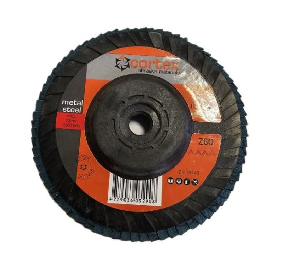 Prekės „Diskas lapelinis 125 mm P60 M14 metalui lenktas Cortex“ paveikslėlis