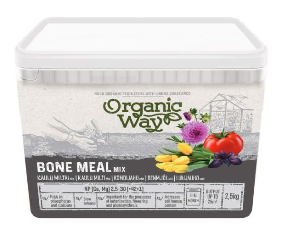 Prekės „Trąšos kaulų miltai ORGANIC WAY mix 2,5 kg“ paveikslėlis