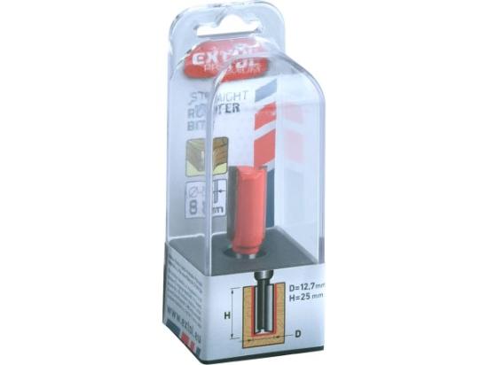 Prekės „Freza medžiui 8mm. D12,7xH25 EXTOL PREMIUM“ paveikslėlis