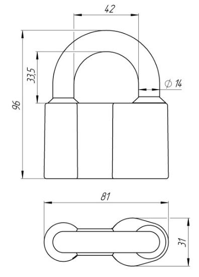Prekės „Spyna pakabinama ZN-A-80 3r Aspect“ paveikslėlis