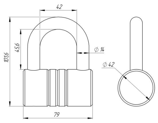 Prekės „Spyna pakabinama ZN-S-80 3r Aspect“ paveikslėlis