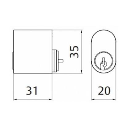 Prekės „Cilindras 30mm sendintas auksas 3r MP MCI-30-B AB“ paveikslėlis