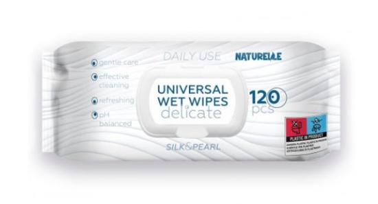 Prekės „Servetėlės drėgnos NATURELLE Delicate 120vnt“ paveikslėlis