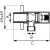 Prekės „Ventilis rutulinis kampinis FERRO QUADRO 1/2"x1/2"“ paveikslėlis