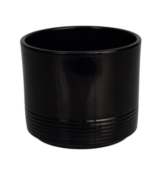 Prekės „Vazonas juodas 14 cm Rille 992 CERMAX“ paveikslėlis