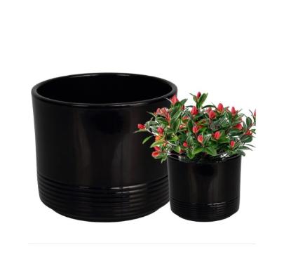 Prekės „Vazonas juodas 14 cm Rille 992 CERMAX“ paveikslėlis